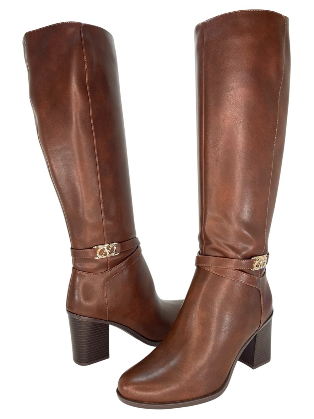 Naturalizer Jane Brown Faux Leather Knee High Womens Boots Size 9.5M - Picture 10 of 12